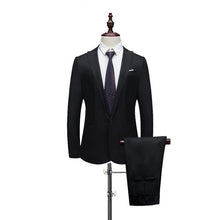 Load image into Gallery viewer, Oeak Hot Men Blazers Suit Sets 3 Pcs Blazer Suit +Vest +Pants Business Suits Sets Solid Color Oversize Dress Business Suit Set