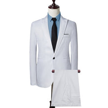 Load image into Gallery viewer, Oeak Hot Men Blazers Suit Sets 3 Pcs Blazer Suit +Vest +Pants Business Suits Sets Solid Color Oversize Dress Business Suit Set