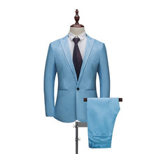 Load image into Gallery viewer, Oeak Hot Men Blazers Suit Sets 3 Pcs Blazer Suit +Vest +Pants Business Suits Sets Solid Color Oversize Dress Business Suit Set