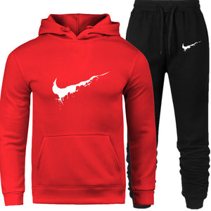 New 2018 Brand Tracksuit Men Thermal Men Sportswear Sets Fleece Thick Hoodie+Pants Sporting Suit Casual Sweatshirts Sport Suit