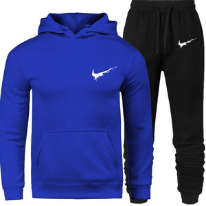 New 2018 Brand Tracksuit Men Thermal Men Sportswear Sets Fleece Thick Hoodie+Pants Sporting Suit Casual Sweatshirts Sport Suit