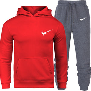 New 2018 Brand Tracksuit Men Thermal Men Sportswear Sets Fleece Thick Hoodie+Pants Sporting Suit Casual Sweatshirts Sport Suit
